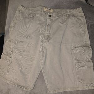 Wrangler Tan Cargo Shorts Baggy Skater Style Cotton Men's Size 38 XL